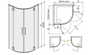 Nurga dušikabiin SANPLAST Space Line KP4 / Space 100s hind ja info | Dušikabiinid | kaup24.ee