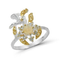 Серебряное (925) кольцо с драгоценными камнями, код F50231EU-58 цена и информация | Кольца | kaup24.ee