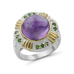 Серебряное (925) кольцо с драгоценными камнями, код F50232EU-56 цена и информация | Кольцо | kaup24.ee