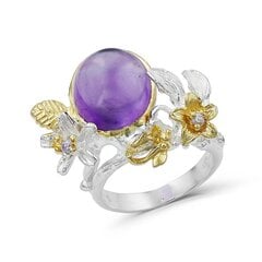 Серебряное (925) кольцо с драгоценными камнями, код F50233EU-56 цена и информация | Кольцо | kaup24.ee