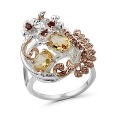 Серебряное (925) кольцо с драгоценными камнями, код F50236EU-57.5 цена и информация | Кольцо | kaup24.ee