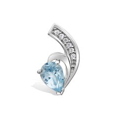 Ilus hõberipats (925) sinise (Sky Blue) Topaasiga (~0,82 ct), rodeeritud AVP631027-2 цена и информация | Украшения на шею | kaup24.ee