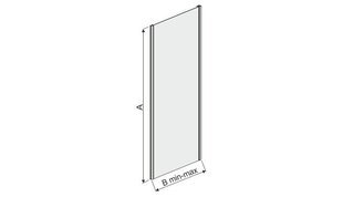 Душевая стена Sanplast TX SS/TX5b 70s, профиль- manhatan, декорированное стекло Сora цена и информация | Душевые двери и стены | kaup24.ee