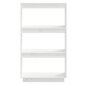 vidaXL raamaturiiul/ruumijagaja, valge, 60x35x103 cm, täismännipuit hind ja info | Riiulid | kaup24.ee