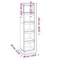 vidaXL raamaturiiul/ruumijagaja, meepruun, 40x35x167 cm, männipuit hind ja info | Riiulid | kaup24.ee