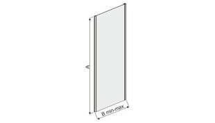 Душевая стена Sanplast TX SS/TX5b 70s, профиль- матовый серебряный, прозрачное стекло W0 цена и информация | Душевые двери и стены | kaup24.ee