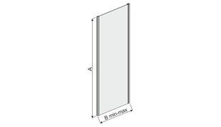 Душевая стена Sanplast TX SS/TX5b 75s, профиль- белый, прозрачное стекло W0 цена и информация | Душевые двери и стены | kaup24.ee