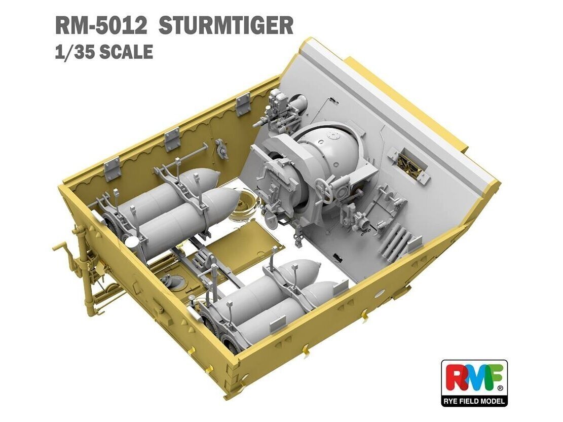 Rye Field Model - Sturmmorser Tiger RM61 L/5,4 / 38 cm With Full Interior, 1/35, RFM-5012 hind ja info | Klotsid ja konstruktorid | kaup24.ee