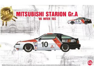 Сборная пластиковая модель NuNu - Mitsubishi Starion Gr.A 1985 Inter TEC in Fuji Speedway, 1/24, 24031 цена и информация | Конструкторы и кубики | kaup24.ee