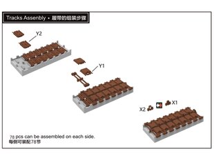 Rye Field Model - M1A1/M1A2 T-158 "Big Foot" Workable Track Link, 1/35, 5009 hind ja info | Klotsid ja konstruktorid | kaup24.ee