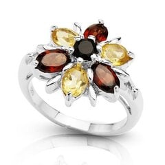 Серебряное (925) кольцо с драгоценными камнями, код F50125 цена и информация | Кольцо | kaup24.ee