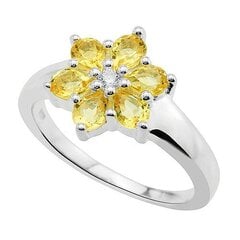 Серебряное (925) кольцо с драгоценными камнями, код AH55023 цена и информация | Кольцо | kaup24.ee