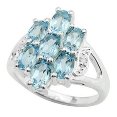 Серебряное (925) кольцо с драгоценными камнями, код AH54912 цена и информация | Кольцо | kaup24.ee