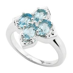 Серебряное (925) кольцо с драгоценными камнями, код AH54822 цена и информация | Кольцо | kaup24.ee