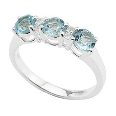 Серебряное (925) кольцо с драгоценными камнями, код AH54452 цена и информация | Кольцо | kaup24.ee