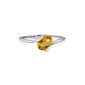 Ilus hõbesõrmus (925) ovaalse loodusliku Tsitriiniga (5x7 mm) AVP513661-3 hind ja info | Sõrmused | kaup24.ee