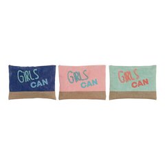 Kotike DKD Home Decor Girls Can Polüester Puuvill (3 pcs) (28 x 1.5 x 20 cm) цена и информация | Чемоданы, дорожные сумки | kaup24.ee