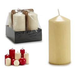 Блочная свеча 7 x 15,5 см кремово-вощная  цена и информация | Подсвечники, свечи | kaup24.ee