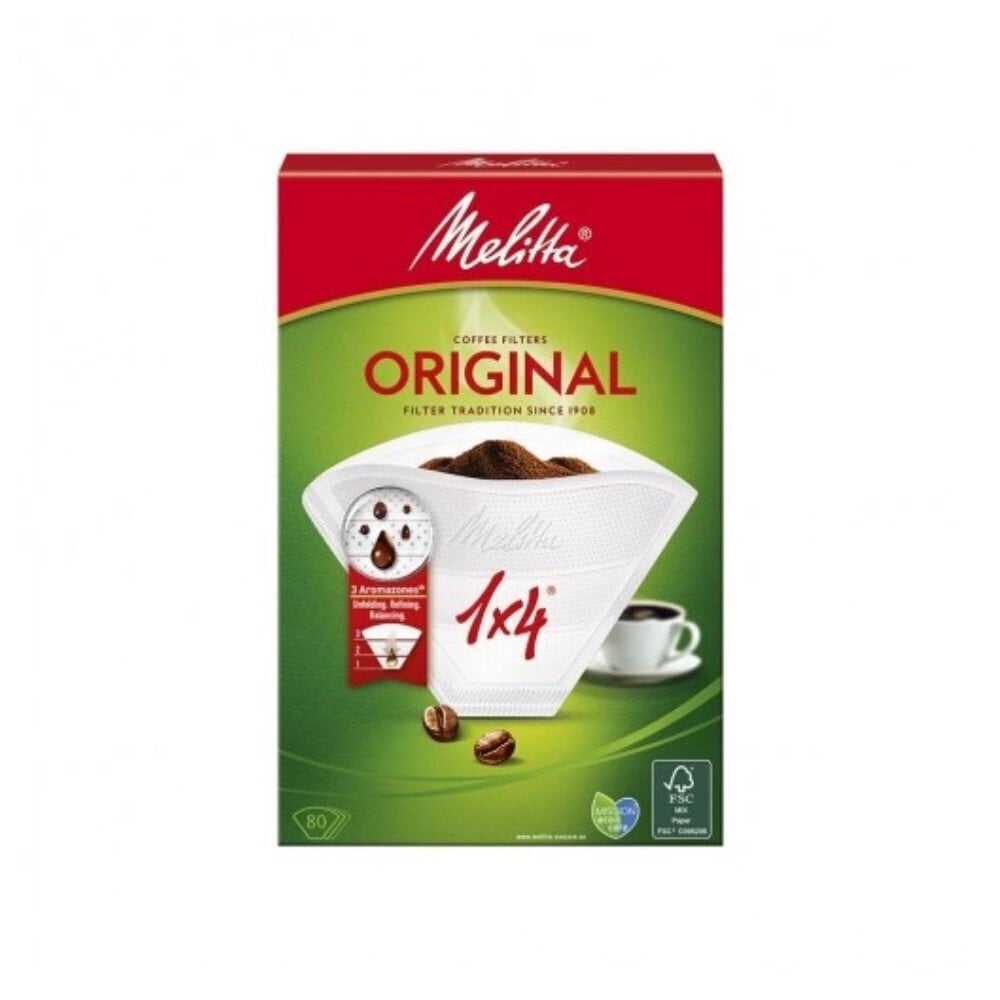 Melitta kohvifiltrid, 80 tk hind ja info | Kohvimasinate lisatarvikud | kaup24.ee