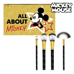 Набор кисточек для макияжа Mickey Mouse Позолоченный (5 Pcs) цена и информация | Кисти для макияжа, спонжи | kaup24.ee