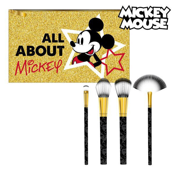 Komplekt meigi pintsleid Mickey Mouse Kuldne (5 Pcs) цена и информация | Meigipintslid, -käsnad | kaup24.ee