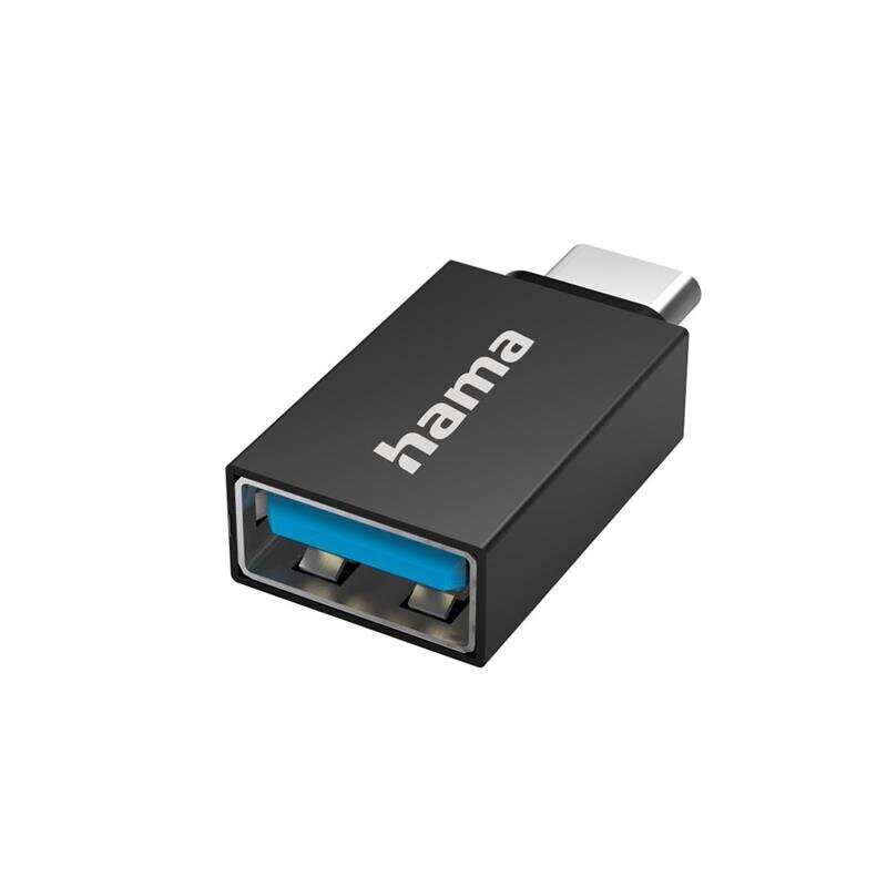 Hama USB adapter, USB-A female, USB-C male, black - Adapter цена и информация | USB jagajad, adapterid | kaup24.ee