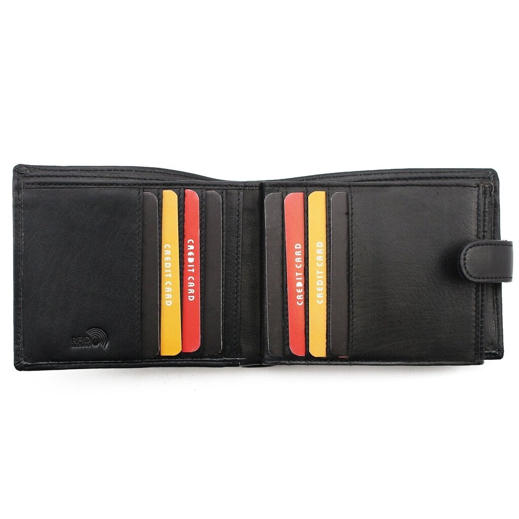 Genuine Leather rahakott RFID-kaitsega VPN1852BLK hind ja info | Meeste rahakotid | kaup24.ee