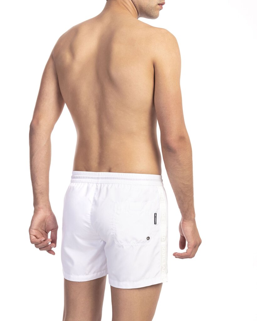 Karl Lagerfeld rannapüksid Short Boardshort valge XL цена и информация | Ujumispüksid, shortsid | kaup24.ee