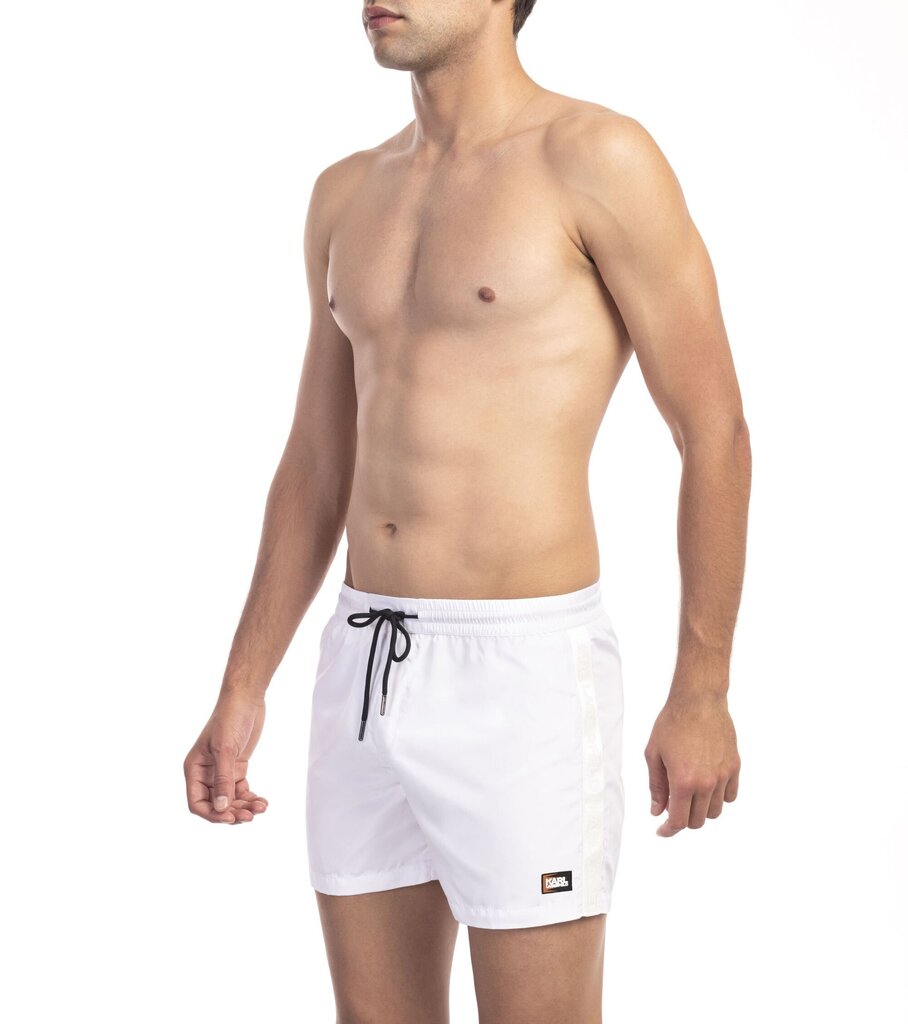 Karl Lagerfeld rannapüksid Short Boardshort valge XL цена и информация | Ujumispüksid, shortsid | kaup24.ee