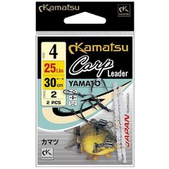 Крючки с поводком KAMATSU Carp Leader Yamato 30 см №2 цена и информация | Крючки для рыбалки | kaup24.ee