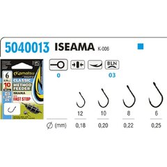 Konksud jalutusrihmaga Kamatsu Iseama Method Feeder Silikoon, 10 cm - Nr 12 hind ja info | Konksud kalapüügiks | kaup24.ee