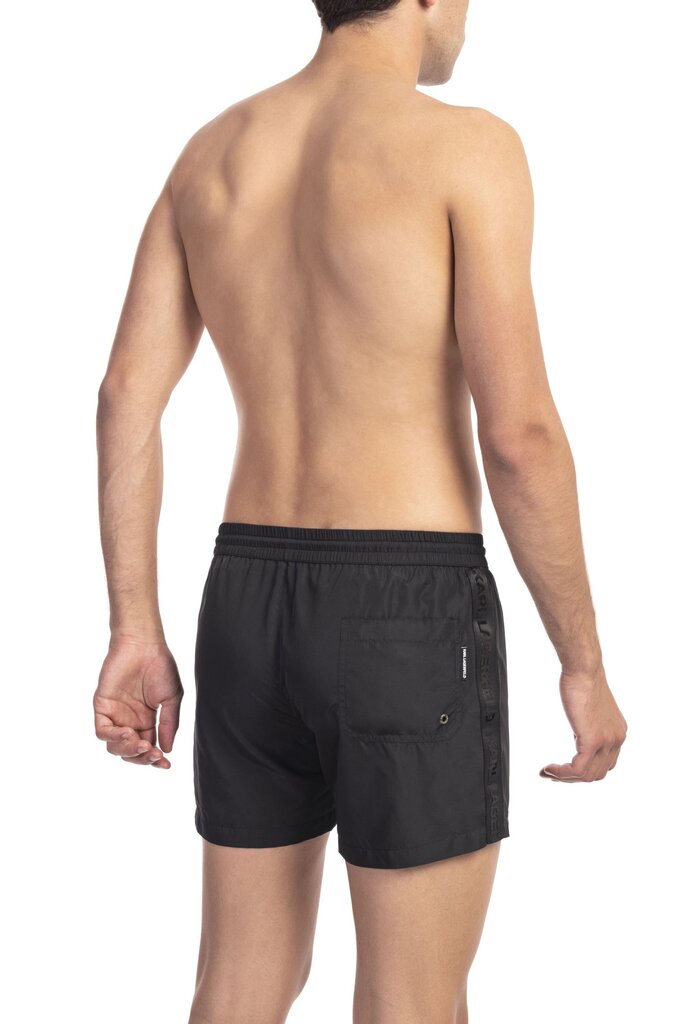 Karl Lagerfeld Rannapüksid short boardshort must S hind ja info | Ujumispüksid, shortsid | kaup24.ee