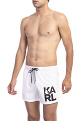 Karl Lagerfeld Rannapüksid Short Boardshort valge XL hind ja info | Ujumispüksid, shortsid | kaup24.ee