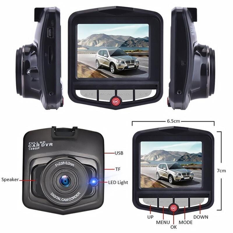 Videokaamera iWear Gt4 Hd auto-Dvr armatuurlaua G-sensoriga, 1080p Hd 140° lainurk 2,4'' Lcd - must hind ja info | Pardakaamerad ja videosalvestid | kaup24.ee