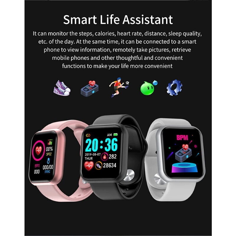 Nutikell iWear M8 Smart & Fit käekell Full Touch 1,3-tollise Ips-meedia juhtimisega / HR / Vererõhk / Sotsiaalne - roosa hind ja info | Nutikellad (smartwatch) | kaup24.ee