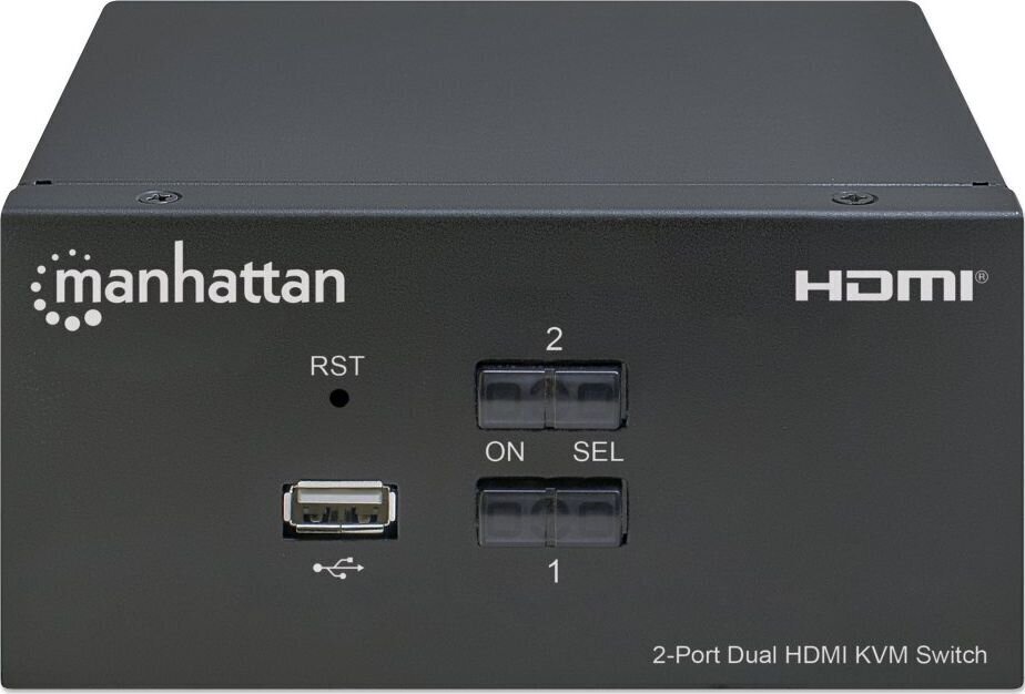 KVM lüliti Manhattan HDMI/USB 2x1 Dual-Monitor Video 4K*30Hz цена и информация | Lülitid (Switch) | kaup24.ee