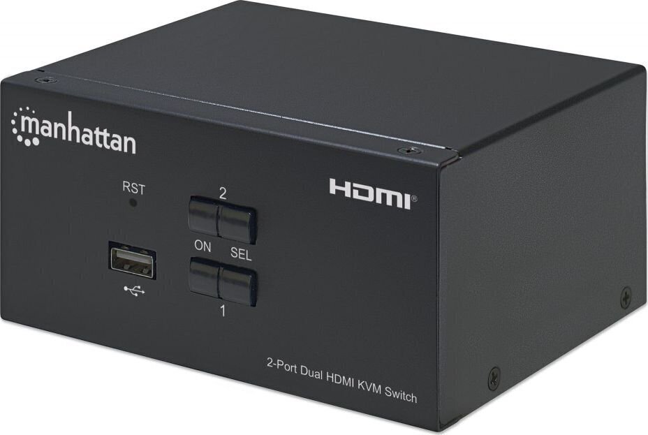 KVM lüliti Manhattan HDMI/USB 2x1 Dual-Monitor Video 4K*30Hz цена и информация | Lülitid (Switch) | kaup24.ee