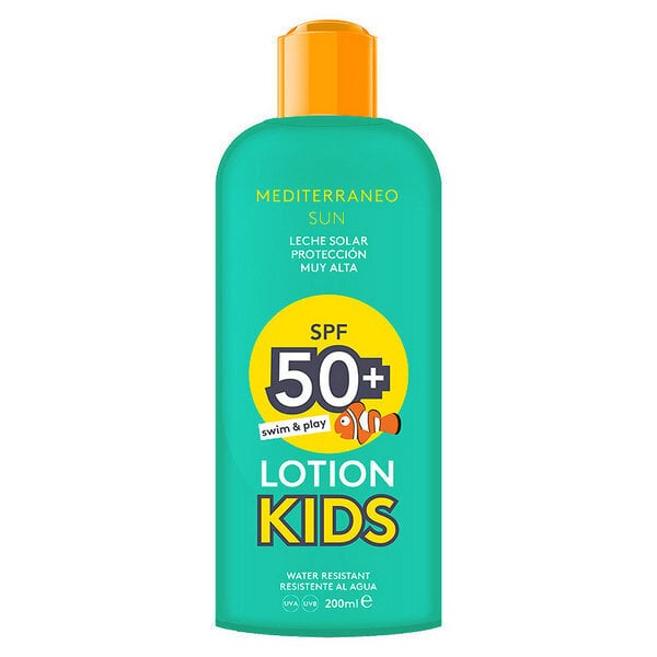 Päikesekaitsepiim Kids Swim & Play Mediterraneo Sun SPF 50, 200 ml hind ja info | Päikesekreemid | kaup24.ee