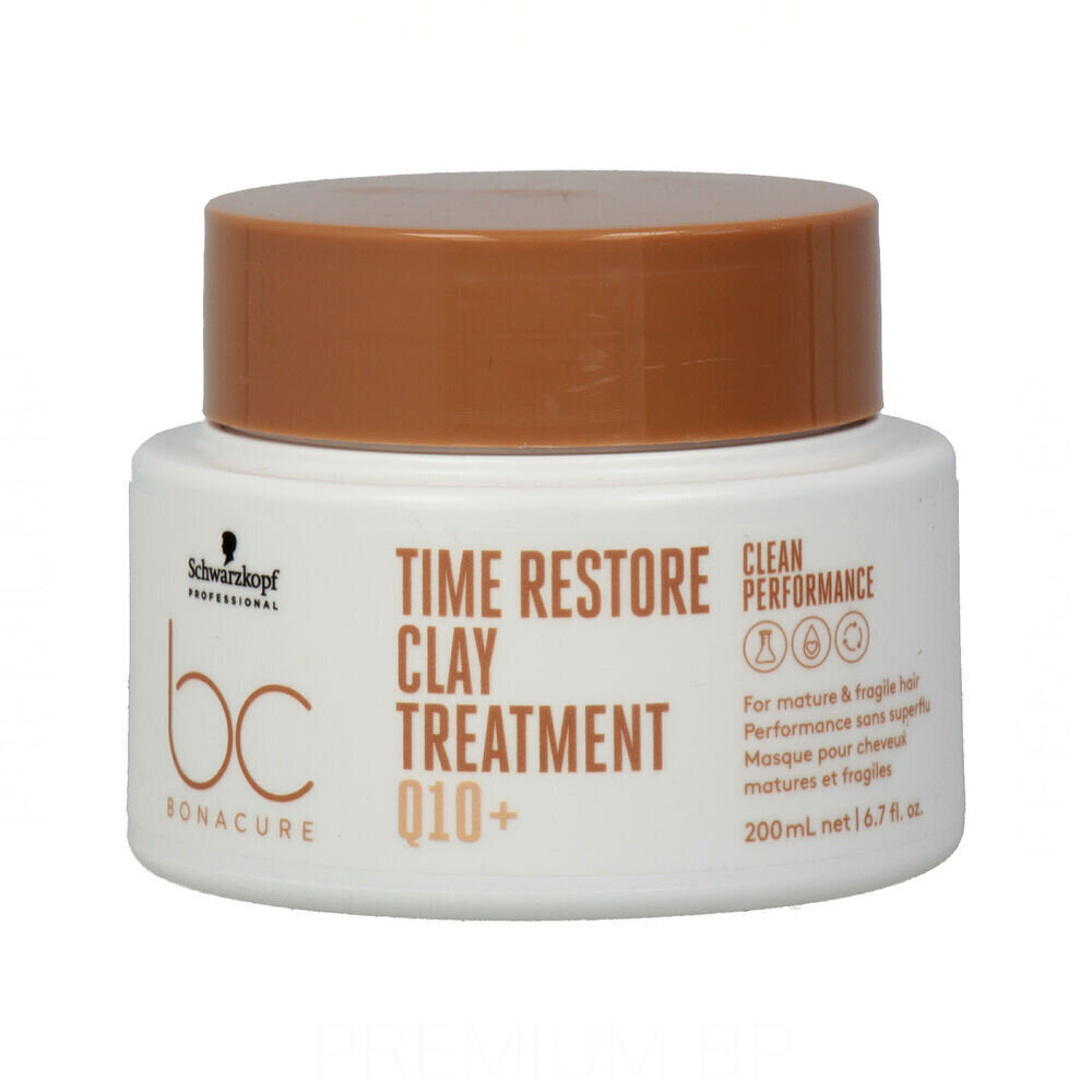 Mask normaalsetele juustele Schwarzkopf Bonacure Time Restore Clay, 200 ml цена и информация | Maskid, õlid, seerumid | kaup24.ee