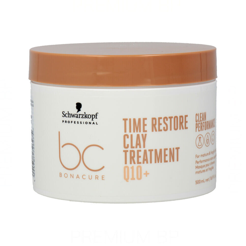 Mask normaalsetele juustele Schwarzkopf Bonacure Time Restore Clay, 500 ml цена и информация | Maskid, õlid, seerumid | kaup24.ee