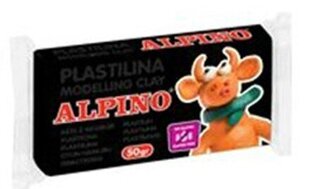 Plastiliin Alpino, must, 50g hind ja info | Kunstitarbed, voolimise tarvikud | kaup24.ee