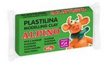 Plastiliin Alpino, roheline, 50g цена и информация | Kunstitarbed, voolimise tarvikud | kaup24.ee