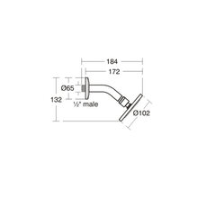 Idealrain dušipea Ø100 mm silikoonotsikutega ja põlvega 118 mm, kroom B9436AA цена и информация | Аксессуары для душа, смесителей | kaup24.ee