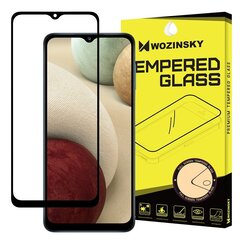 Wozinsky Tempered Glass Full Glue Super Tough Screen Protector Full Coveraged with Frame Case Friendly for Samsung Galaxy A12 black цена и информация | Ekraani kaitsekiled | kaup24.ee