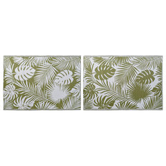 Vaip DKD Home Decor Roheline Palmid Valge (2 Ühikut) (150 x 210 cm) hind ja info | Vaibad | kaup24.ee