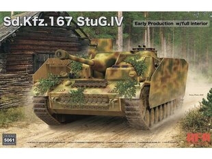 Rye Field Model - Sd.Kfz. 167 StuG IV Early Production w/full interior, 1/35, RFM-5061 цена и информация | Конструкторы и кубики | kaup24.ee