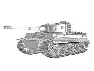 Сборная пластиковая модель Das Werk - PzKpfwg.VI Tiger I late, 1/35, 35028 цена и информация | Конструкторы и кубики | kaup24.ee