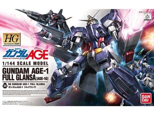 Сборная пластиковая модель Bandai - HGAge Gundam Age-1 Full Glansa (AGE-1G), 1/144, 57390 цена и информация | Конструкторы и кубики | kaup24.ee