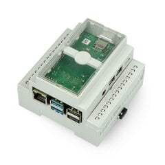Кейс для Raspberry Pi 4B для DIN-рейки - Multicomp Pro - серый цена и информация | Электроника с открытым кодом | kaup24.ee