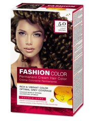 FASHION COLOR Крем-краска Светло-коричневый 5.0, 50/50/15 мл цена и информация | Краска для волос | kaup24.ee